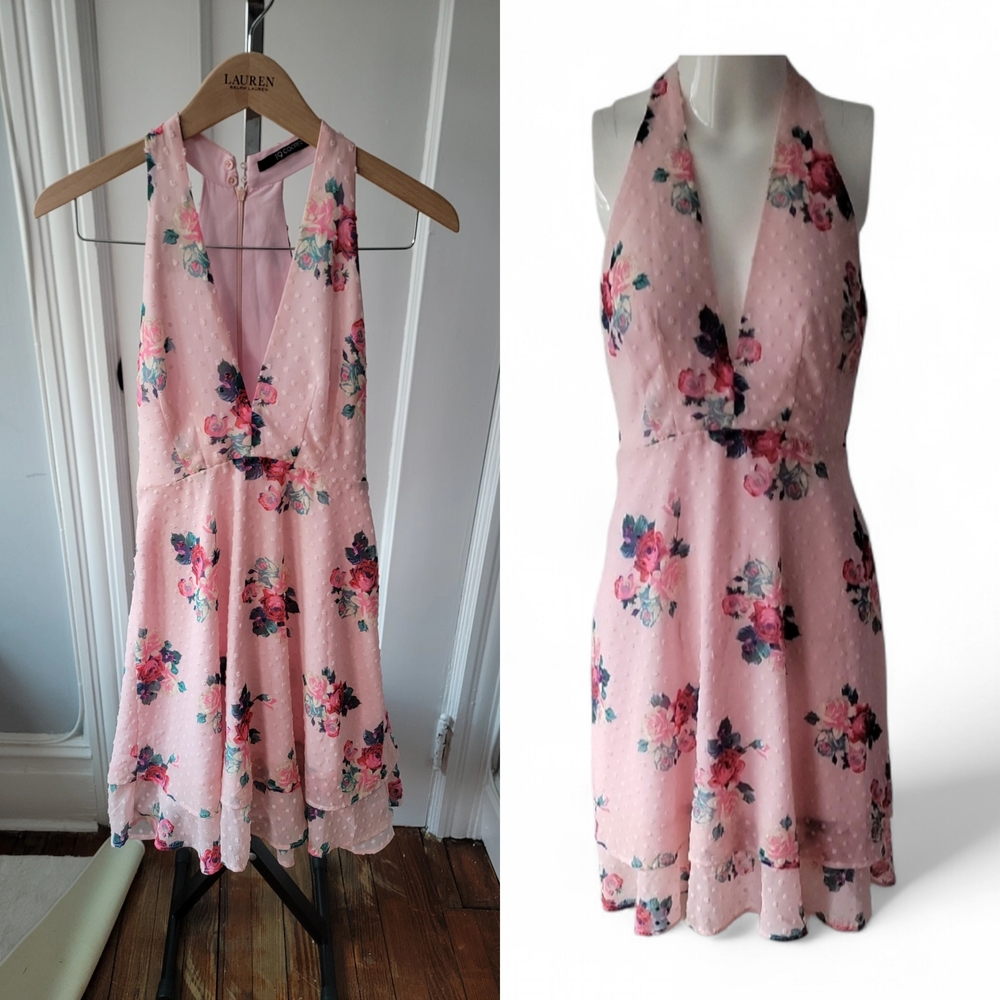 19 Cooper Pink Floral Mini Dress